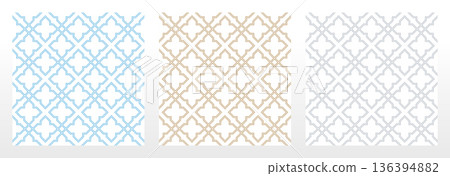 Geometric collection colored patterns. Seamless vector backgrounds. Simple graphics Geometric collection colored patterns. Seamless vector backgrounds. Simple graphics 136394882