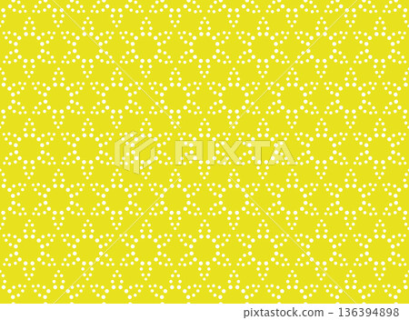 Flower geometric pattern. Seamless vector background. White and yellow, ornament. Ornament for fabric, wallpaper, packaging. Decorative print 136394898