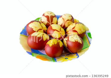 Easter eggs a background. Bright, beautiful and celebratory Easter eggs a background. Bright, beautiful and celebratory 136395249