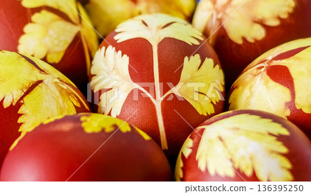 Easter eggs a background. Bright, beautiful and celebratory Easter eggs a background. Bright, beautiful and celebratory 136395250