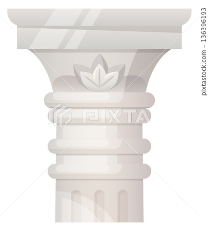 Roman temple column capital. Ancient architecture element Roman temple column capital. Ancient architecture element 136396193