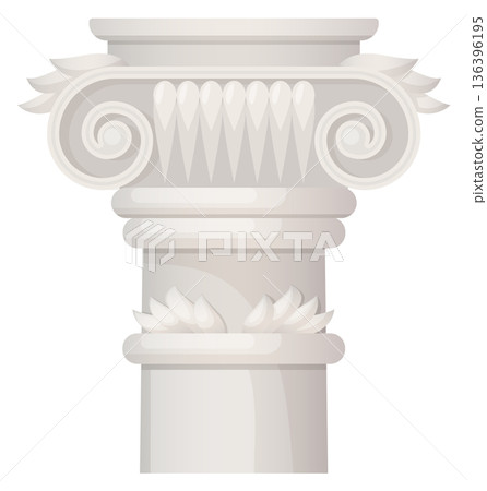 Composite order. Stone architecture in classic greek style 136396195