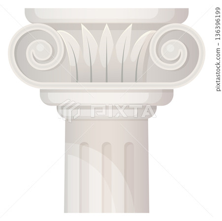 Ancient greek architecture element. Ionic order column 136396199