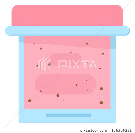 Blush palette. Pink makeup product color icon Blush palette. Pink makeup product color icon 136396251