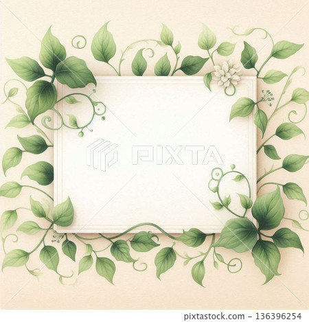 一張被常春藤環繞的留言卡 136396254