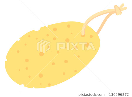 Bath sponge. Body hygiene. Skincare equipment icon Bath sponge. Body hygiene. Skincare equipment icon 136396272