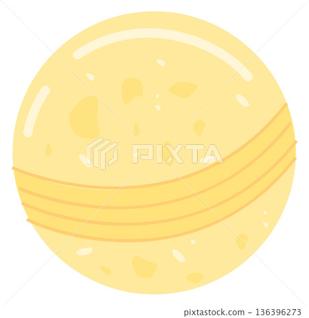 Bath bomb color icon. Aroma skincare cosmetics 136396273