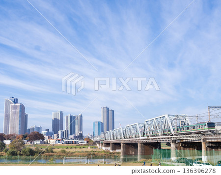 【湘南新宿線】清晨開往東京方向的列車 136396278