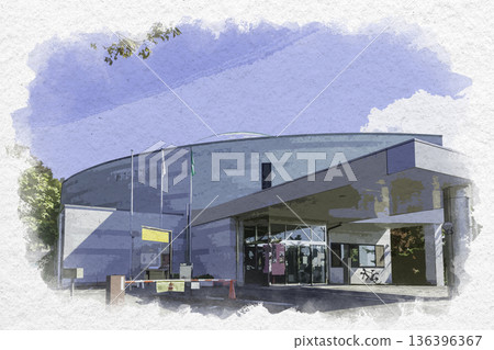 Watercolor painting style, Himeji, Himeji City Peace Museum, Himeji City, Hyogo Prefecture 136396367