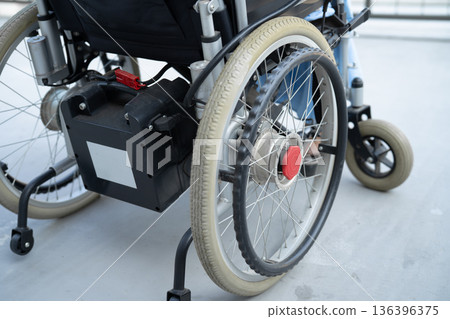 Battery of electric wheelchair for patient or people with disability people. 136396375