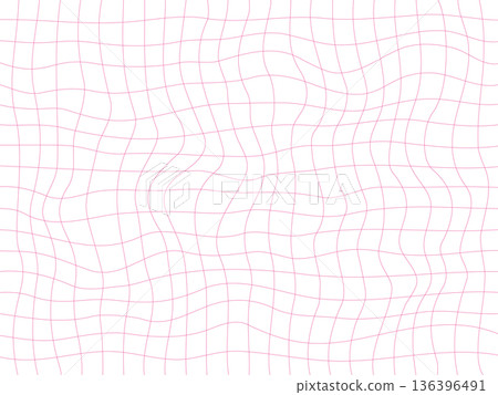 Simple distorted grid line illustration (pink) 136396491
