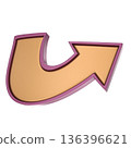 arrow in yellow and green arrow 136396621