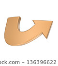 arrow in yellow and green arrow 136396622