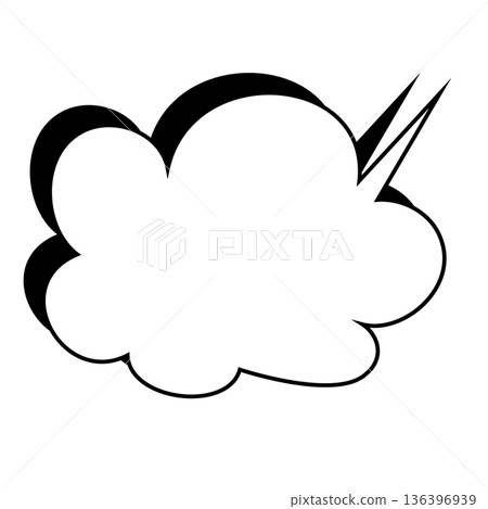 Simple speech bubble illustration - Fluffy Simple speech bubble illustration - Fluffy 136396939