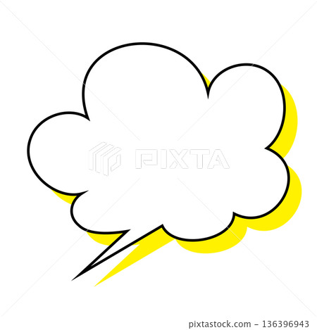 Simple speech bubble illustration - Fluffy Simple speech bubble illustration - Fluffy 136396943
