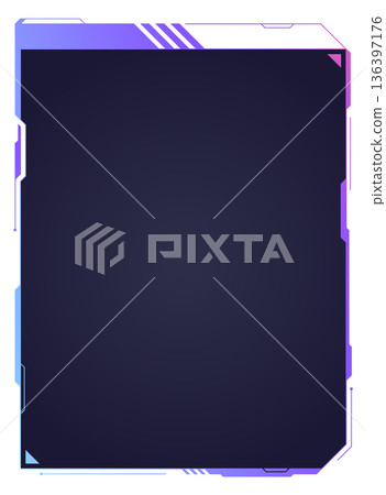 Overlay neon game frame or stream service window 136397176