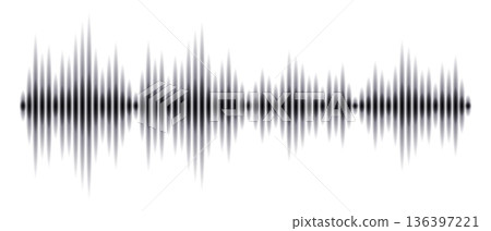 Audio noise record. Voice signal sound pattern 136397221