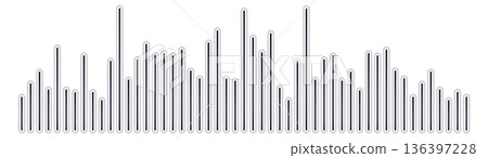 Audio signal record. Sound level histogram icon 136397228