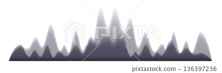 Audio frequency. Sonic wave flow black icon 136397236