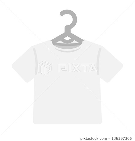 T恤和衣架插圖 T恤和衣架插圖 136397306