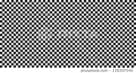 Checker pattern. Black and white chess background. Game checkerboard. Grid geometric rectangle shape. Race flag. Retro mosaic floor. Abstract vector illustration Checker pattern. Black and white chess background. Game checkerboard. Grid geometric rectangle shape. Race flag. Retro mosaic floor. Abstract vector illustration 136397540