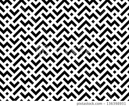 Abstract geometric pattern. A seamless vector background. White and black ornament. Graphic modern pattern. Simple lattice graphic design. Abstract geometric pattern. A seamless vector background. White and black ornament. Graphic modern pattern. Simple lattice graphic design. 136398931