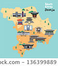 Jeonju Province Iconic Landmarks and Tourist Attractions of South Korea 136399889