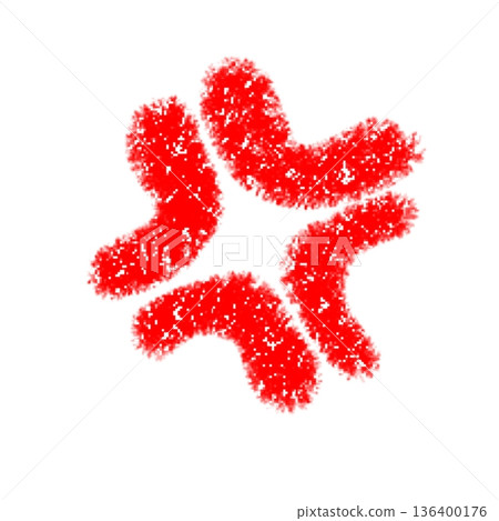 Red anger mark hand-drawn illustration Red anger mark hand-drawn illustration 136400176