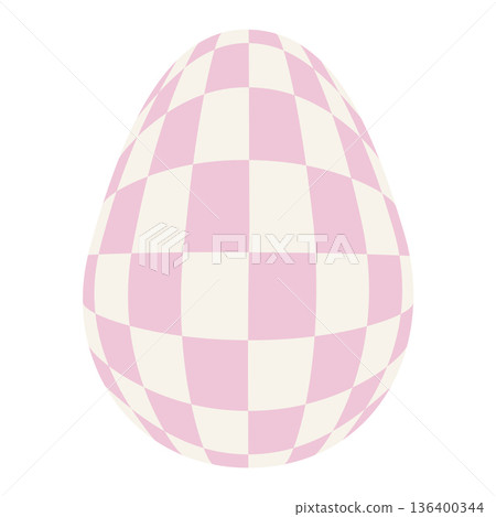Easter eggs with retro groovy patterns in 60s 70s style set. Groovy hippie Happy Easter with distorted psychedelic design. Vector illustration Easter eggs with retro groovy patterns in 60s 70s style set. Groovy hippie Happy Easter with distorted psychedelic design. Vector illustration 136400344