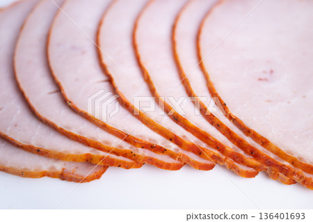 Brightly edged turkey pieces with flowing shapes captivate all audiences. Reflective and luminous turkey slices with graceful curves capture attention universally Brightly edged turkey pieces with flowing shapes captivate all audiences. Reflective and luminous turkey slices with graceful curves capture attention universally 136401693