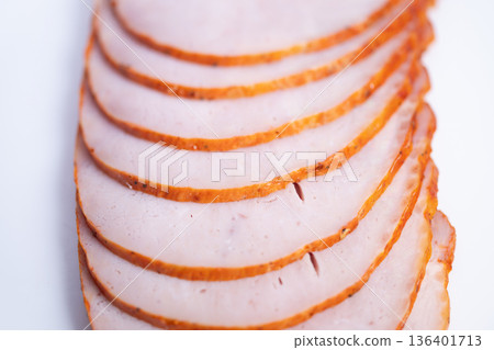 Lowfat turkey for meals. Lean turkey slices perfect for nutritious meal preparation. Opt for tender turkey slices high in protein and low in fat for fitness routines Lowfat turkey for meals. Lean turkey slices perfect for nutritious meal preparation. Opt for tender turkey slices high in protein and low in fat for fitness routines 136401713