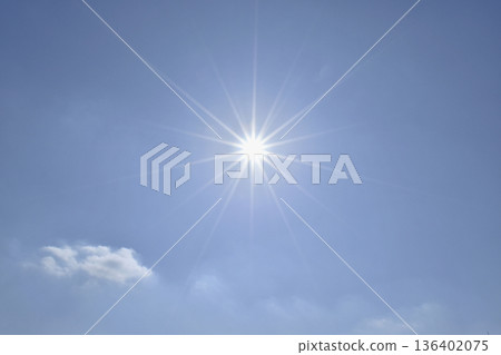 Blue sky and sun, direct sunlight (Fix photo) Blue sky and sun, direct sunlight (Fix photo) 136402075