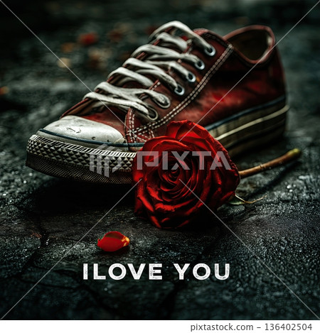 I love you sneaker and rose musical album concept 136402504
