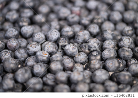 Softfocused blueberries forming tonal abstract field, muted palette and shallow depth create dreamy editorial mood suitable for backgrounds and healthy living narratives Softfocused blueberries forming tonal abstract field, muted palette and shallow depth create dreamy editorial mood suitable for backgrounds and healthy living narratives 136402931