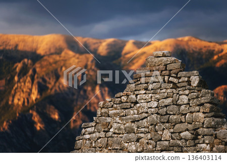 Ancient Ruins of Borsh Castle Fortress Walls Ancient Ruins of Borsh Castle Fortress Walls 136403114