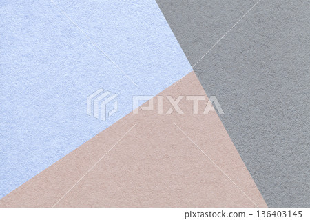 Geometric triangular light blue beige gray textured paper background with copy space for banner template Geometric triangular light blue beige gray textured paper background with copy space for banner template 136403145