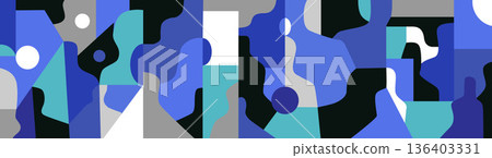 Virtual people fashion modern community abstract vector illustration 136403331