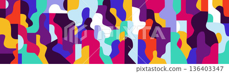 Virtual people fashion modern community abstract vector illustration Virtual people fashion modern community abstract vector illustration 136403347