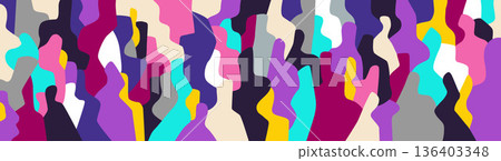 Virtual people fashion modern community abstract vector illustration 136403348