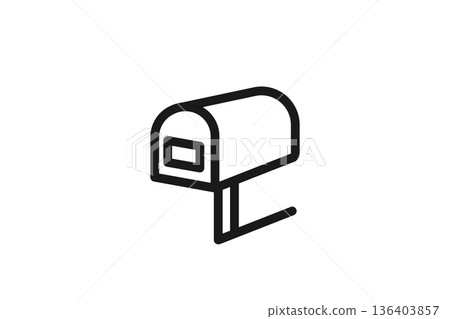 戶外郵筒圖標,用於接收郵件 戶外郵筒圖標,用於接收郵件 136403857