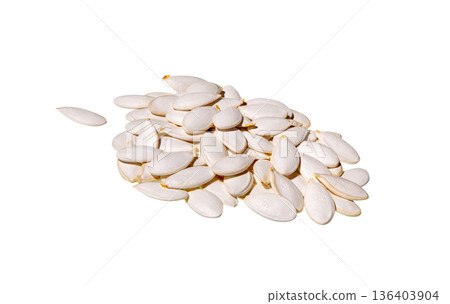 Pumpkin seed, isolated on white 136403904