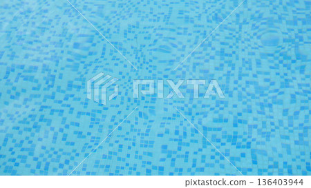 Calm water ripples dance under bright sunlight in a refreshing pool on a warm summer afternoon Calm water ripples dance under bright sunlight in a refreshing pool on a warm summer afternoon 136403944