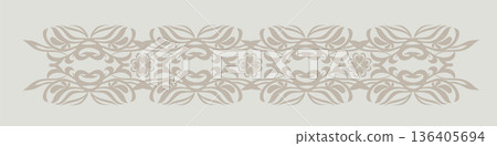 Beige vintage line pattern. hand drawn. Not AI, Vector illustration Beige vintage line pattern. hand drawn. Not AI, Vector illustration 136405694