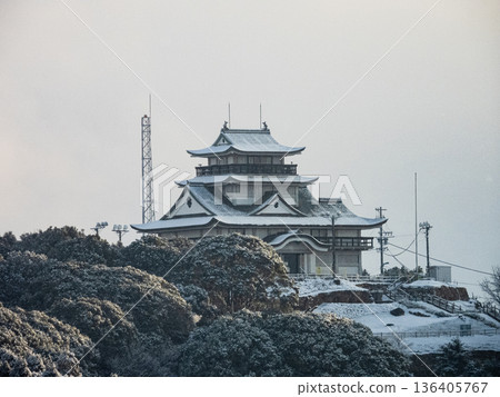 小牧市西部的冬季景色 136405767