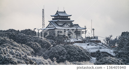 Winter scenery of Komakiyama Castle Winter scenery of Komakiyama Castle 136405940