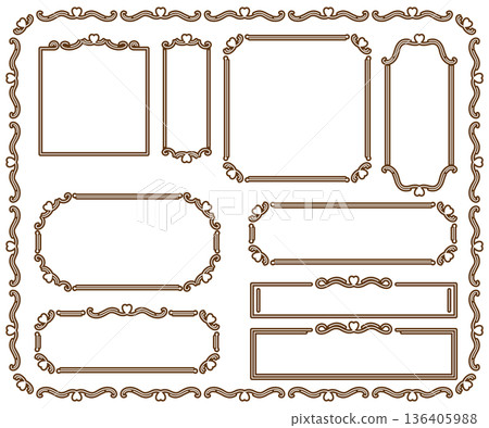 優雅的心形邊框 優雅的心形邊框 136405988
