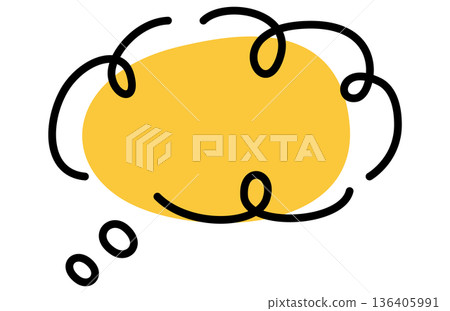 可愛的手繪對話框素材 可愛的手繪對話框素材 136405991