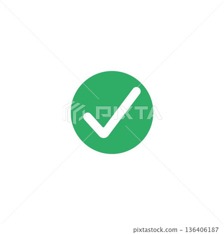 Check mark icon symbols vector. symbol for website computer and mobile vector Check mark icon symbols vector. symbol for website computer and mobile vector 136406187