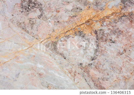Beautiful marble pattern with golden veins showcasing nature's artistry in detail 136406315