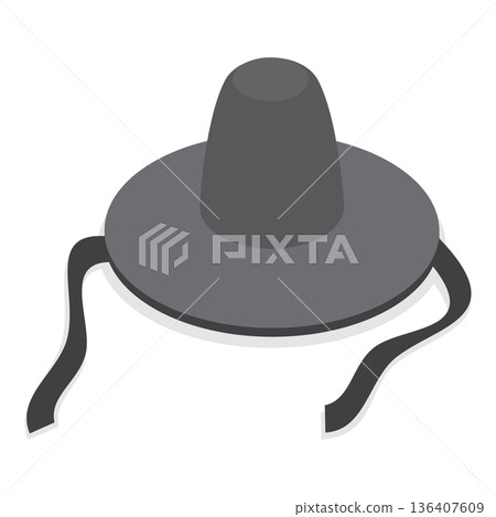 3D Isometric Flat Illustration of South Korea National Symbols. Item 4 3D Isometric Flat Illustration of South Korea National Symbols. Item 4 136407609